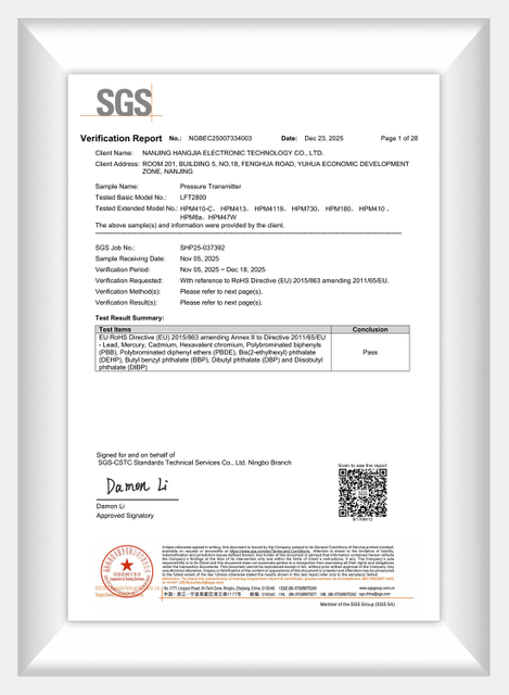 Transmissor de press&atilde;o ROHS