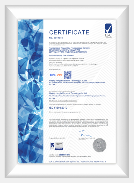 Transmissor de temperatura SIL (sensor de temperatura)